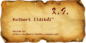 Kolbert Ildikó névjegykártya